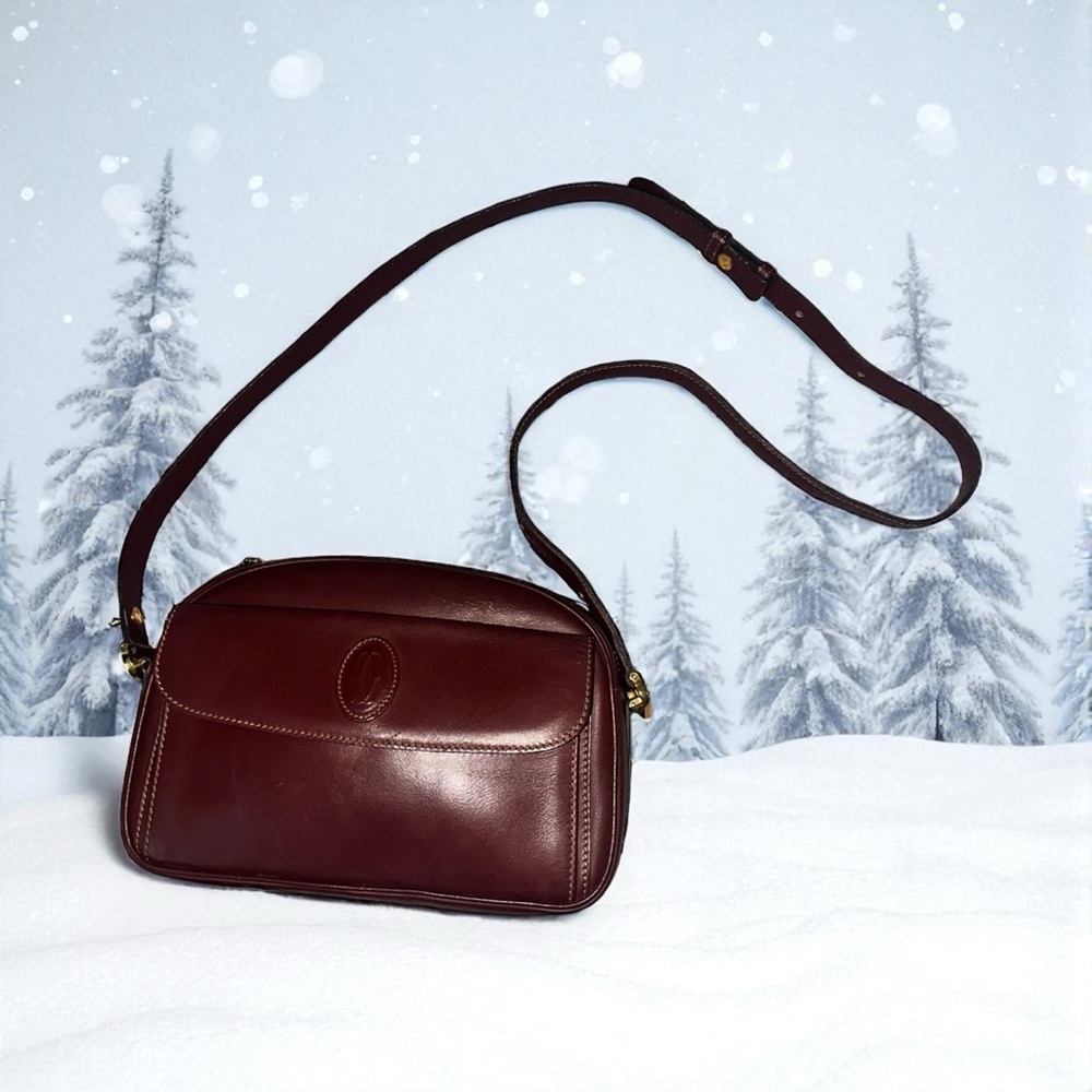 Cartier Must de Cartier Bordeaux Leather Crossbody/Shoulder Bag Pre Loved beauty - Picture 2 of 16
